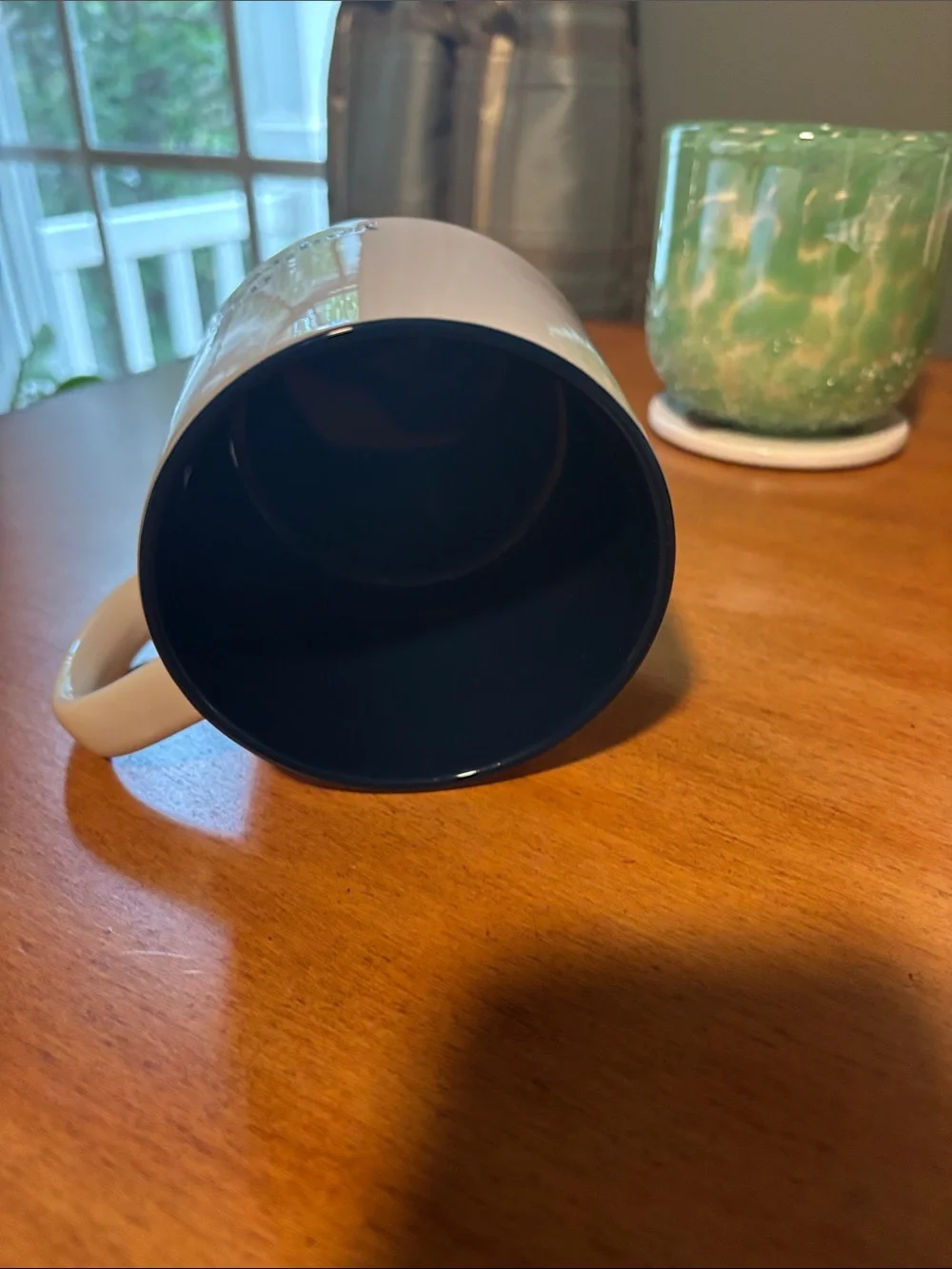 Target White Ceramic Mug with Black Interior - 